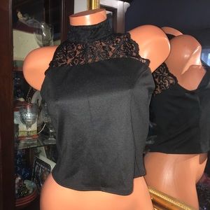 Black crop top
